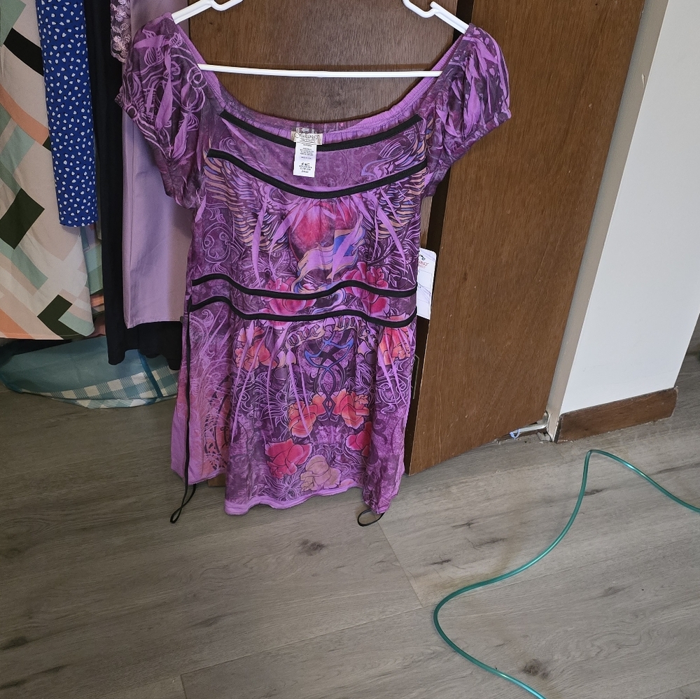Women's Purple and Pink Blouse